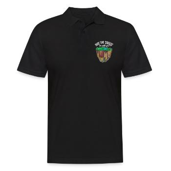 Golf Course Golf Golfball - Men's Polo Shirt - black - Front - Kai (181cm)