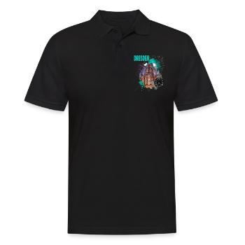 Dresden Germany City Skyline Vintage Retro - Men's Polo Shirt - black - Front - Kai (181cm)