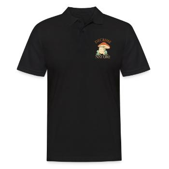 Decrime Nature Champignon Magique Coloré Grenouille - Polo Homme - noir - Devant - Kai (181cm)