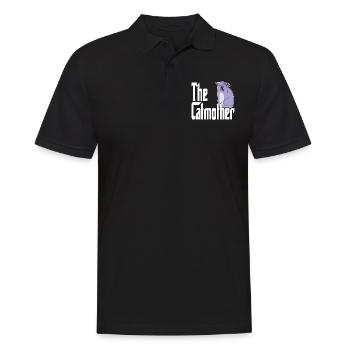 Maman chat La mère chat folle Chat Mère Kitty Maman - Polo Homme - noir - Devant - Kai (181cm)