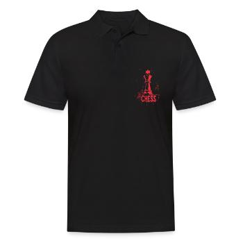 Queen Chess Masterpiece Design - Men's Polo Shirt - black - Front - Kai (181cm)
