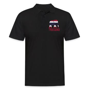Thailand - Männer Poloshirt - Schwarz - Vorne - Kai (181cm)