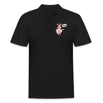 Vache de la réprobation - Polo Homme - noir - Devant - Kai (181cm)