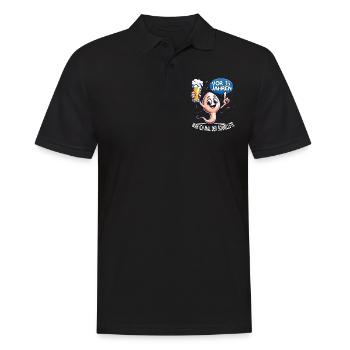 Vor 35 Jahren War Ich Schnellste - Männer Poloshirt - Schwarz - Vorne - Kai (181cm)