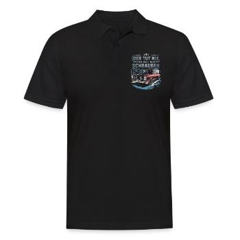Il ne fait rien, il veut juste baiser - classique - Polo Homme - noir - Devant - Kai (181cm)