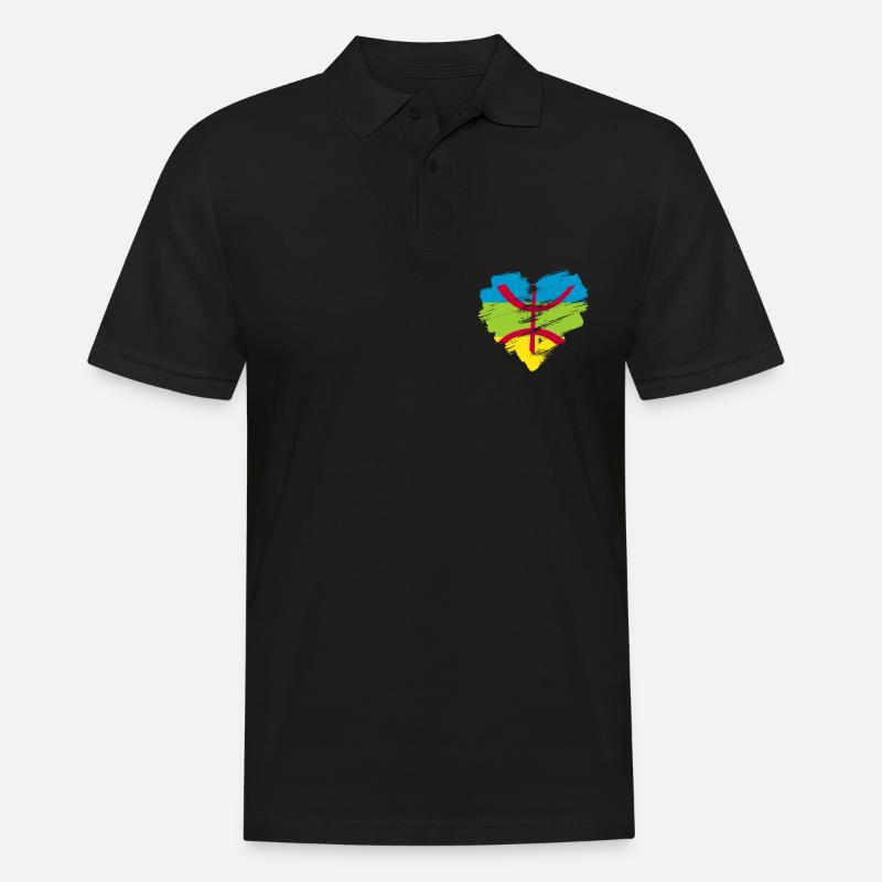 Amazigh - Männer Poloshirt - Schwarz