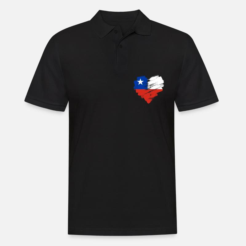 Chile - Männer Poloshirt - Schwarz