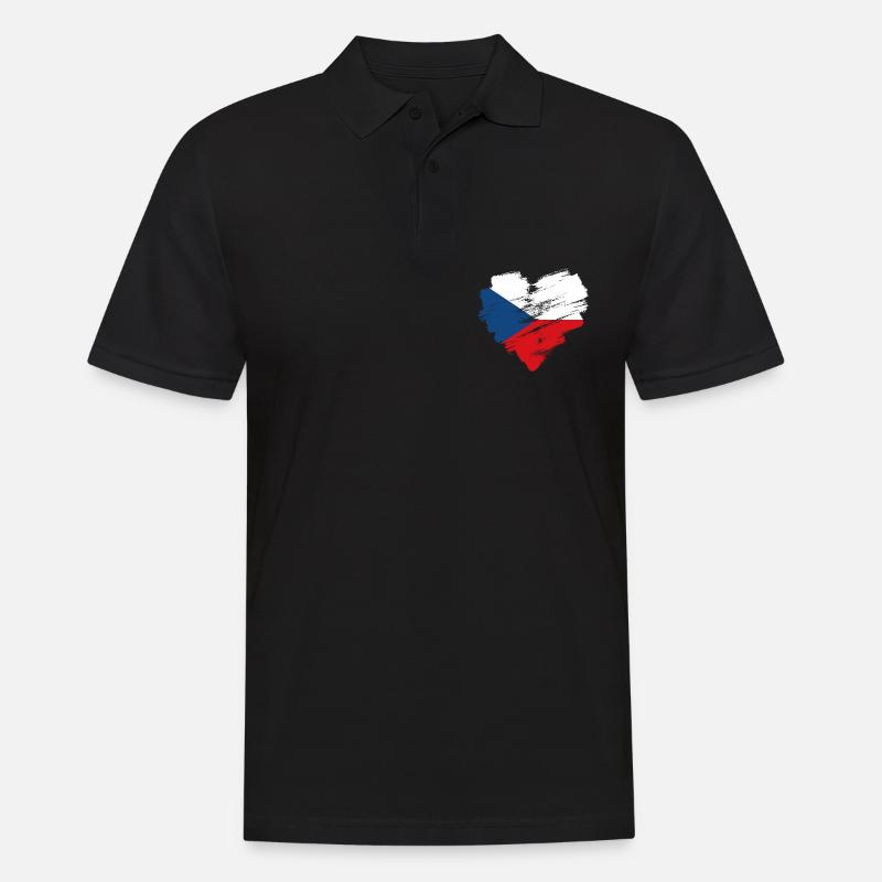 Tschechische Republik - Männer Poloshirt - Schwarz