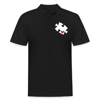 puzzle - Men's Polo Shirt - black - Front - Kai (181cm)