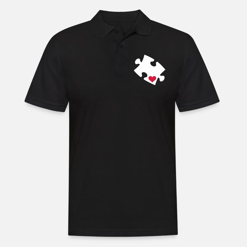 Puzzle - Männer Poloshirt - Schwarz