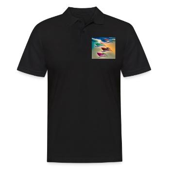 towards the night - Men's Polo Shirt - black - Front - Kai (181cm)