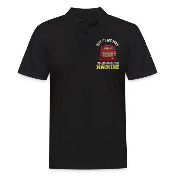 Slot Machine Money Lucky Rail Gambling Addiction - Men's Polo Shirt - black - Front - Kai (181cm)
