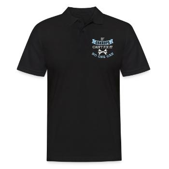 Opa - Männer Poloshirt - Schwarz - Vorne - Kai (181cm)