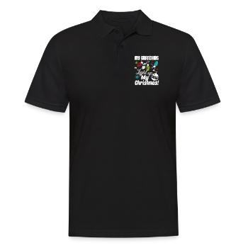 Grandkid My Grandkids Light Up My Christmas - Men's Polo Shirt - black - Front - Kai (181cm)