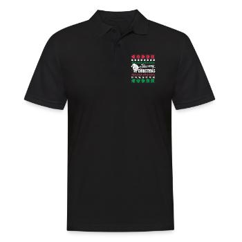 Cat Christmas Cat Lover Merry Christmas - Men's Polo Shirt - black - Front - Kai (181cm)