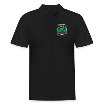 Funny Family Christmas Gifts - Men's Polo Shirt - black - Front - Kai (181cm)