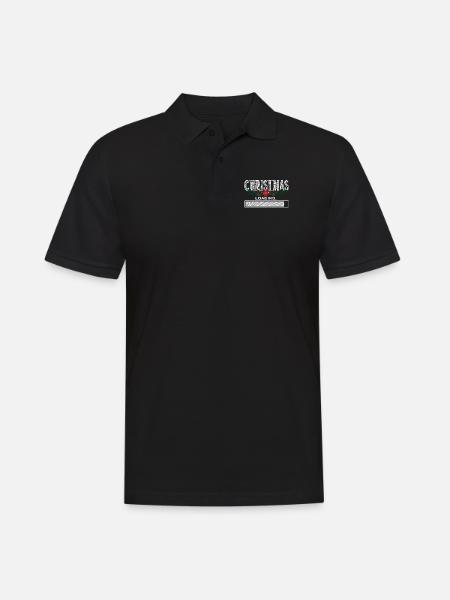 Christmas Is Loading - Men's Polo Shirt - black