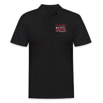 Christmas Everyday Is Christmas - Men's Polo Shirt - black - Front - Kai (181cm)