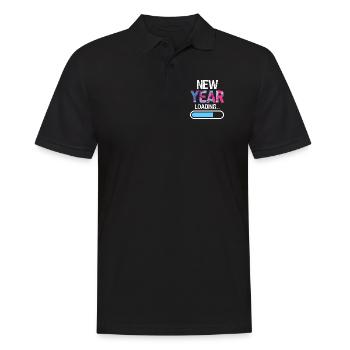 New Year Loading Happy New Year New Year's Eve - Men's Polo Shirt - black - Front - Kai (181cm)