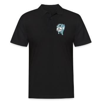 Got Siberian Cat - Men's Polo Shirt - black - Front - Kai (181cm)
