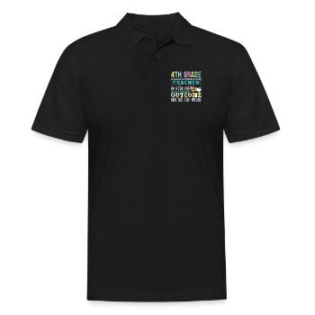 4th Grade Teacher In It For The Outcome - Men's Polo Shirt - black - Front - Kai (181cm)