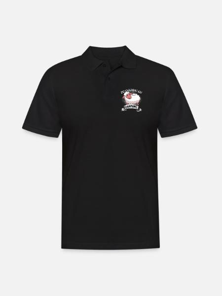 Sheep I'd Rather Be Farming - Men's Polo Shirt - black