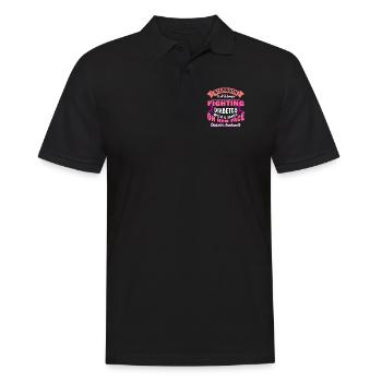Fighting Diabetes With A Smile - Men's Polo Shirt - black - Front - Kai (181cm)