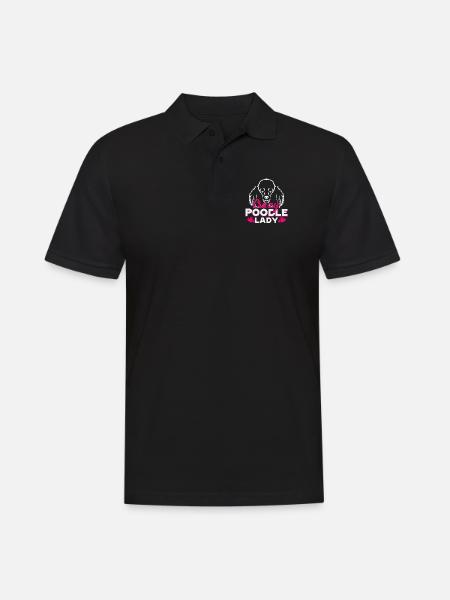 Crazy Poodle Lady - Men's Polo Shirt - black