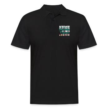 Nurse Practitioner Will Work For Cupcakes - Men's Polo Shirt - black - Front - Kai (181cm)