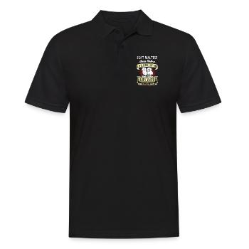 Soft Maltese Warm Maltese - Men's Polo Shirt - black - Front - Kai (181cm)