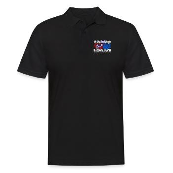 All The Best People Love Backgammon - Men's Polo Shirt - black - Front - Kai (181cm)