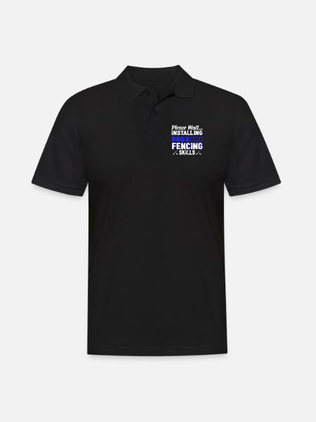 Installing Fencing Skills - Men's Polo Shirt - black
