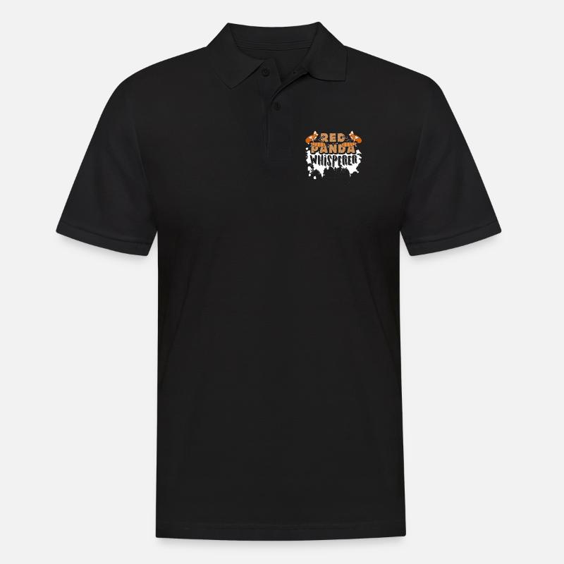 Red Panda Whisperer - Men's Polo Shirt - black