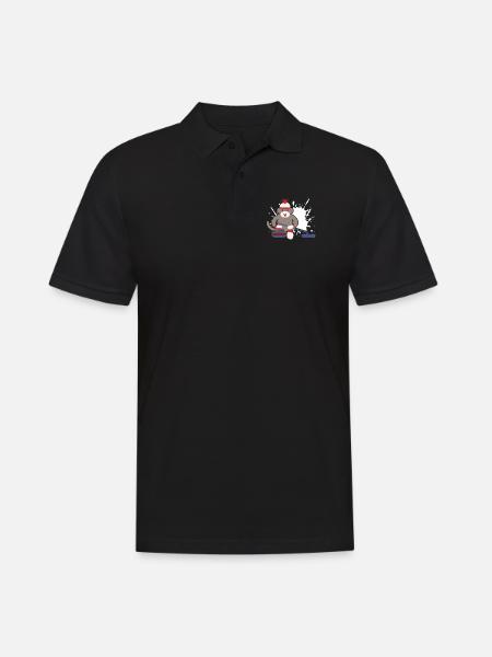 Sock Monkey Curling - Men's Polo Shirt - black