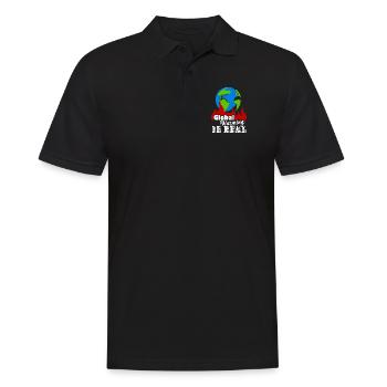 Earth Day Global Warming Is Real - Men's Polo Shirt - black - Front - Kai (181cm)