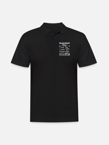 Chemical Technician Relationship Status - Men's Polo Shirt - black