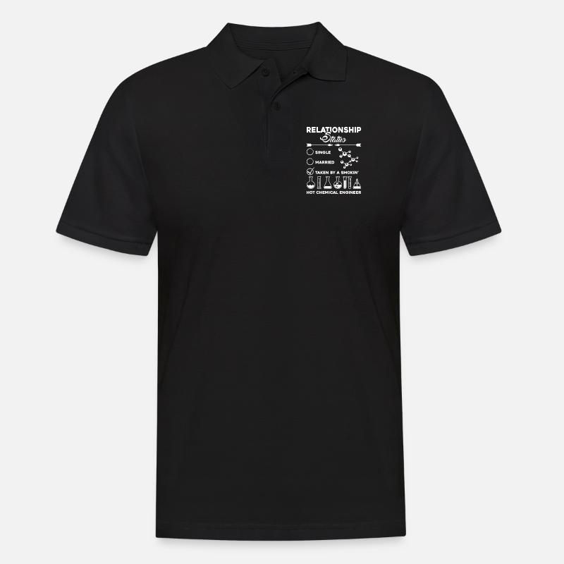 Chemical Technician Relationship Status - Men's Polo Shirt - black