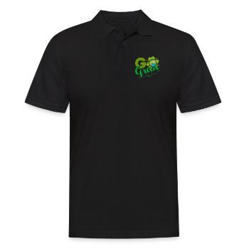 Earth Day Go Green Happy Earth - Men's Polo Shirt - black - Front - Kai (181cm)