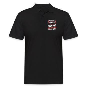 Veteran Challenge The Power Of A Veteran - Men's Polo Shirt - black - Front - Kai (181cm)