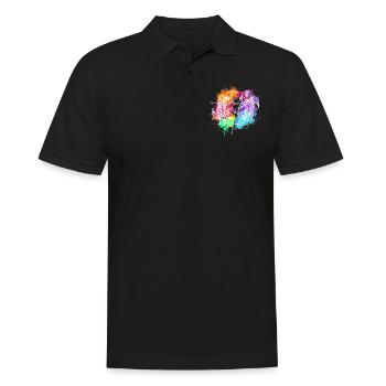 Koi - Männer Poloshirt - Schwarz - Vorne - Kai (181cm)