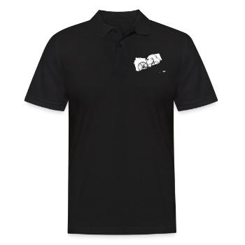 Fahrrad Bike Biker - Männer Poloshirt - Schwarz - Vorne - Kai (181cm)