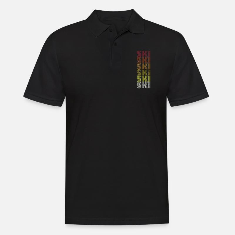 SKI SKI SKI - Männer Poloshirt - Schwarz