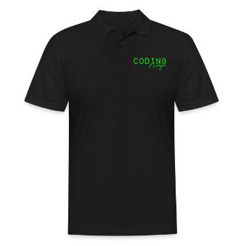 Code Coding Ninja - Männer Poloshirt - Schwarz - Vorne - Kai (181cm)