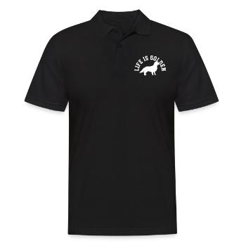 Retriver doré - Polo Homme - noir - Devant - Kai (181cm)