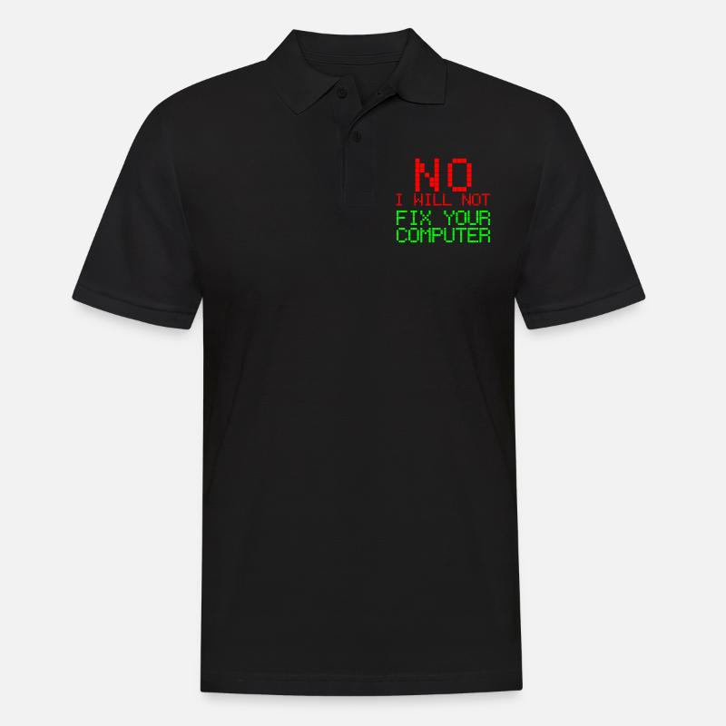 Informatique Software Engineer Programmer Code - Polo Homme - noir