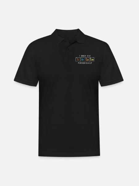 Sarcasm Elements Funny Chemistry - Men's Polo Shirt - black