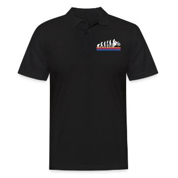 Motocross Dirtbike Evolution - Männer Poloshirt - Schwarz - Vorne - Kai (181cm)