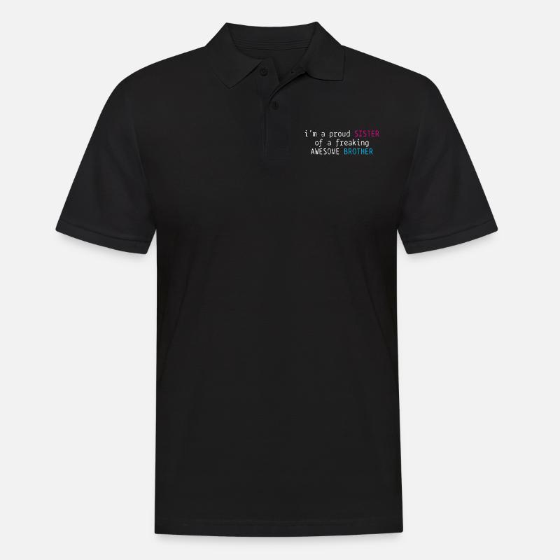 Schwester Bruder - Männer Poloshirt - Schwarz