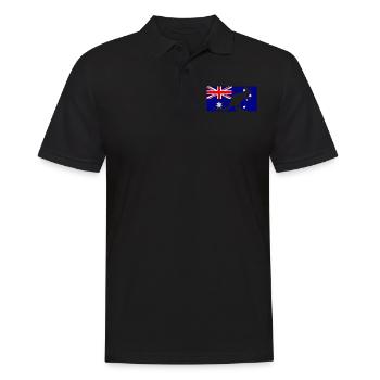 KANGAROO Australien T Shirt - Männer Poloshirt - Schwarz - Vorne - Kai (181cm)
