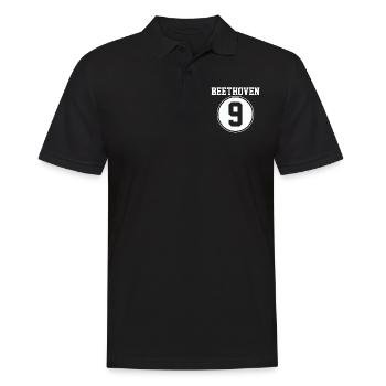 Beethoven - Men's Polo Shirt - black - Front - Kai (181cm)